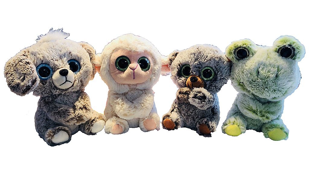 peluche aux yeux brillants